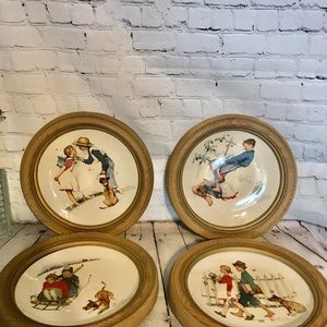 Norman Rockwell Gorham 1972 four seasons set
